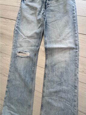 Light Wash womens Straight Leg Jeans - Light Blue